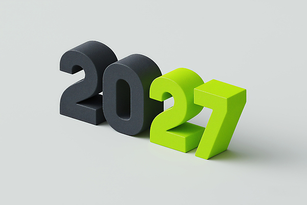 JPG 편집이미지 타이포그라피 사람없음 연두색 검은색 입체 모던 심플 2027년 편집3D AI컴퓨터그래픽 AI콘텐츠 문자 컬러 초록색 3D 연도 파일형식