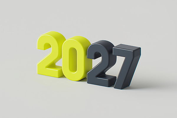 JPG 편집이미지 타이포그라피 사람없음 연두색 회색 입체 모던 2027년 편집3D AI컴퓨터그래픽 AI콘텐츠 문자 컬러 초록색 3D 연도 파일형식