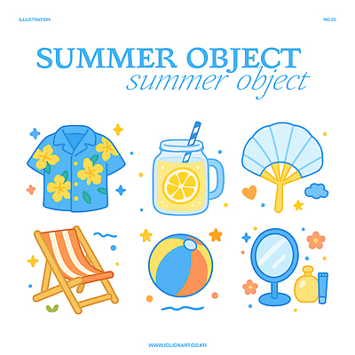 여행 셔츠 일러스트 잔 사람없음 여름휴가 반짝임 귀여움 화장품 거울 부채 비치볼 레모네이드 오브젝트 선베드 화사함 하와이안 아기자기 국내일러스트 AI파일 식기 패션 컨셉 상의 의자 공 모션 휴가 바캉스용품 뷰티 에이드 파일형식 벡터 여름_계절