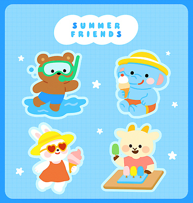 수영복 하늘색 일러스트 염소 미소 들기 앉기 사람없음 여름휴가 선글라스 판매 귀여움 수영 먹기 물안경 즐거움 토끼캐릭터 곰캐릭터 콘아이스크림 코끼리캐릭터 스노클링용품 판매원 막대아이스크림 엘리먼트 챙모자 일러캐릭터 AI파일 직업 캐릭터 모자_잡화 옷 감정 안경 스포츠용품 동물캐릭터 컨셉 곰 포유류 모션 휴가 아이스크림 코끼리 표정 파란색 토끼 수상스포츠 스노클링 수영용품 파일형식 벡터 여름_계절