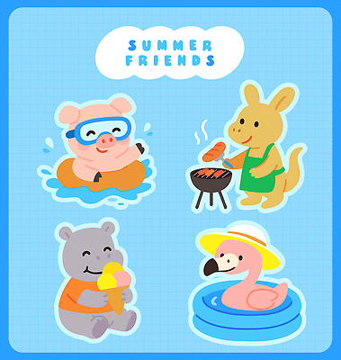 하늘색 포크 일러스트 물놀이 수영장 요리 미소 앉기 사람없음 여름휴가 손들기 귀여움 수영 앞치마 소시지 그릴 바비큐 먹기 플라밍고 물안경 즐거움 돼지캐릭터 튜브 하마 콘아이스크림 캥거루캐릭터 엘리먼트 챙모자 일러캐릭터 AI파일 캐릭터 모자_잡화 식기 감정 음식 동물캐릭터 컨셉 포유류 모션 놀이 조류 주방용품 휴가 아이스크림 표정 파란색 수상스포츠 돼지 가공식품 수영용품 캥거루 파일형식 벡터 여름_계절