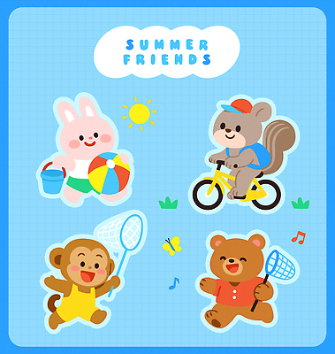 하늘색 나비 음표 일러스트 웃음 들기 사람없음 여름휴가 달리기 태양 걷기 귀여움 자전거 잡기 승차 비치볼 양동이 즐거움 토끼캐릭터 곰캐릭터 곤충채집 자연학습 원숭이캐릭터 채집망 엘리먼트 캡모자 일러캐릭터 다람쥐캐릭터 AI파일 자연요소 캐릭터 모자_잡화 기호 감정 음악 동물캐릭터 곤충 컨셉 공 곰 모션 휴가 바캉스용품 표정 파란색 바이크 원숭이 토끼 체험학습 수집 다람쥐 파일형식 벡터 여름_계절