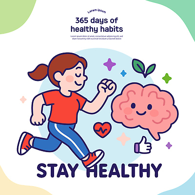 전신 웰빙 여자 일러스트 사랑 한명 미소 일상 달리기 건강관리 눈감음 헬스 힘 맥박 즐거움 뇌 긍정 건강검진 생활습관 좋음 국내일러스트 AI파일 1 감정 컨셉 의학 모션 표정 건강 관리 사람 라이프 운동 검사_조사 습관 파일형식 벡터