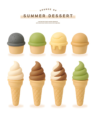 PSD 편집이미지 여름음식 옥수수 사람없음 3D 초콜릿 녹차 콘아이스크림 소프트아이스크림 녹차아이스크림 바닐라 쑥 얼그레이 엘리먼트 초코아이스크림 컵아이스크림 흑임자 편집3D 음식 채소 아이스크림 디저트 곡류 씨앗 차_음료 디지털합성 파일형식 여름_계절