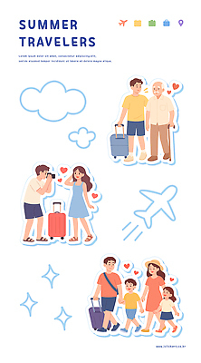 전신 구름 커플 여자 할아버지 노년 남자 포즈 일러스트 가족 휴식 가족여행 비행기 사랑 들기 여러명 여름휴가 반짝임 손들기 걷기 카메라 캐리어 사진촬영 하트 당기기 즐거움 효도 효도관광 여행준비 국내일러스트 AI파일 자연요소 모양 감정 여행 다수 컨셉 관계 항공교통 모션 휴가 대중교통 사람 성인 전자제품 여행가방 촬영 준비 파일형식 벡터 여름_계절