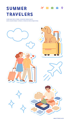 전신 구름 여자 노년 남자 할머니 일러스트 가족 지팡이 비행기 미소 들기 앉기 세명 여름휴가 반짝임 캐리어 하트 잡기 당기기 강아지 효도 효도관광 짐싸기 여행준비 국내일러스트 AI파일 자연요소 모양 여행 컨셉 관계 항공교통 모션 휴가 대중교통 표정 사람 성인 반려동물 여행가방 개 준비 파일형식 벡터 여름_계절