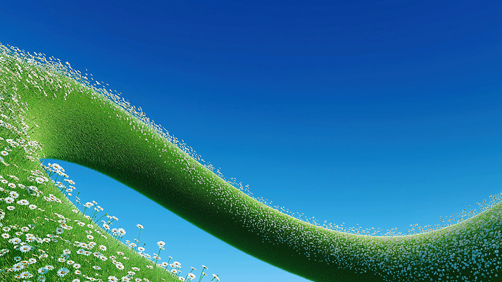 JPG 편집이미지 꽃밭 자연 하늘 풍경 잔디 사람없음 초록색 파란색 이미지편집 편집실사 AI컴퓨터그래픽 AI콘텐츠 식물 꽃 컬러 CG 생태계 파일형식