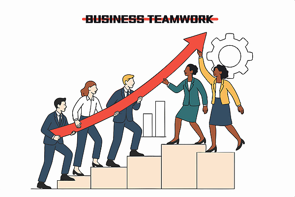 전신 여자 남자 화살표 일러스트 그래프 협력 들기 정장 여러명 계단 성장 비즈니스맨 비즈니스우먼 발전 전문직 목표 상승 전략 얼굴없음 국내일러스트 AI파일 직업 옷 다수 컨셉 비즈니스 모션 사람 직장인 파일형식 벡터