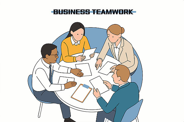 여자 남자 의자 일러스트 탁자 회의 협력 협상 들기 앉기 정장 여러명 사무실 손들기 비즈니스맨 비즈니스우먼 분석 문서 전략 의견 소통 안경낌 국내일러스트 AI파일 옷 안경 가구 다수 컨셉 비즈니스 모션 사람 직장인 파일형식 벡터