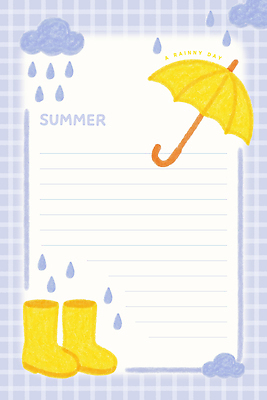 PSD 구름 일러스트 우산 프레임 장화 사람없음 여름 빗방울 편지지 연보라색 국내일러스트 자연요소 계절 신발 보라색 비_날씨 편지 파일형식