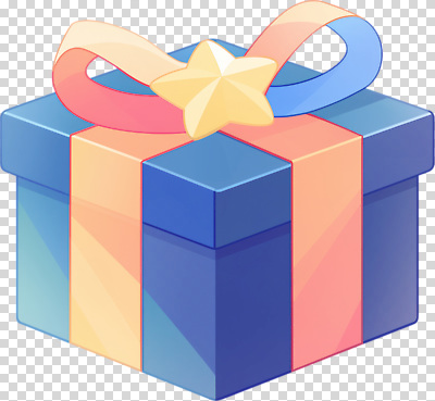 편집이미지 디자인 기념일 별 리본 컬러 포장 선물 이벤트 장식 파란색 선물상자 주황색 기쁨 축하 분위기 소중 모던 기념품 PNG 뷰티풀 자연요소 감정 컨셉 상자 오브젝트 파일형식