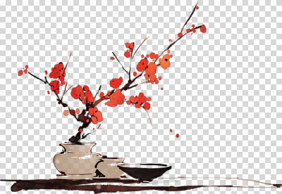 편집이미지 전통 디자인 꽃 화초 예술 자연 가지 집안 장식 빨간색 정원 꽃병 도자기 분위기 화사함 조화 PNG 뷰티풀 식물 컬러 컨셉 채소 실내 생태계 파일형식