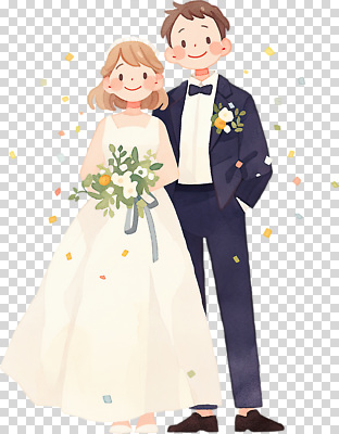 편집이미지 전통 커플 기념일 행복 신부 꽃다발 포즈 신랑 가족 결혼식 사랑 이벤트 친구 축제 축하 화려 조화 PNG 뷰티풀 꽃 감정 결혼 컨셉 관계 파일형식