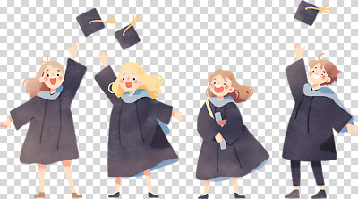 잡화 교육 감정 컨셉 졸업 표정 이벤트 파일형식 학생 기쁨 모자 축하 기념 함께함 기념일 웃음 옷 졸업식 그룹 세레모니 축제 성공 하늘 에너지 편집이미지 PNG