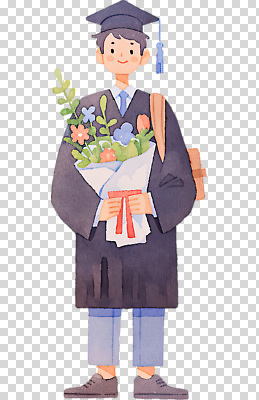 잡화 교육 꽃 감정 컨셉 학교 사람 이벤트 파일형식 졸업 학생 꽃다발 기쁨 모자 의식 축하 표현 남자 캐릭터 애니메이션 컬러 대학교 공연 축제 행복 준비 발상 편집이미지 PNG
