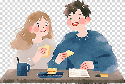 편집이미지 여자 남자 행복 음료 빵 탁자 디저트 따뜻함 대화 미소 일상 친구 청춘 식사 카페 만남 편안함 즐거움 PNG 소통 간편조리식품 감정 음식 가구 컨셉 관계 표정 말하기 사람 라이프 상점 감각 파일형식