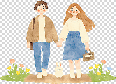 동물 편집이미지 커플 꽃 행복 꽃밭 자연 놀이 사랑 웃음 캐주얼 여름 반려동물 소풍 귀여움 손잡기 산책 토끼 즐거움 PNG 오후 식물 옷 계절 감정 컨셉 포유류 관계 모션 휴식 표정 야외활동 생태계 파일형식