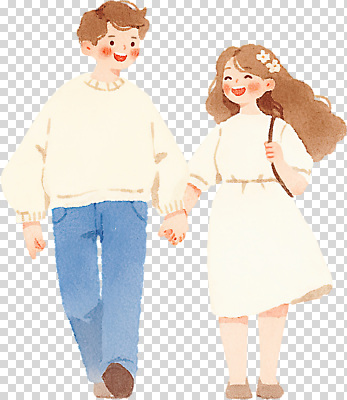 편집이미지 커플 옷 행복 여유 하늘 거리 사랑 미소 웃음 사람 캐주얼 걷기 손잡기 즐거움 외출 PNG 오후 감정 관계 모션 표정 파일형식