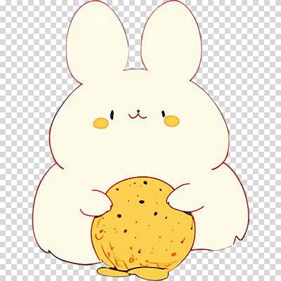 동물 편집이미지 캐릭터 감정 음식 털 웃음 장난감 쿠키 주황색 토끼 큼 만화 그림 애니메이션 PNG 컬러 포유류 디저트 표정 반려동물 크기 파일형식