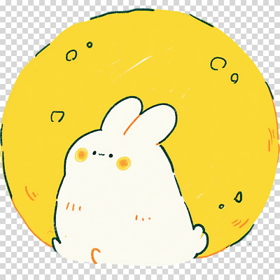 동물 편집이미지 행복 어린이 컬러 백그라운드 자연 빛 노란색 귀여움 고요 달 토끼 편안함 만화 조용 PNG 환상 아기자기 자연요소 감정 컨셉 포유류 사람 반려동물 감각 생태계 파일형식