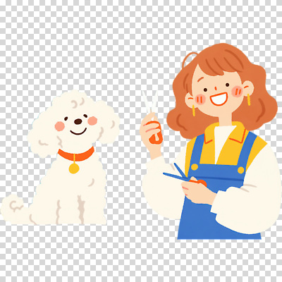 편집이미지 여자 모션 디저트 아이디어 털 표정 웃음 친구 반려동물 귀여움 흰색 도구 강아지 미용사 즐거움 PNG 교감 동물 직업 감정 음식 컬러 컨셉 관계 사람 개 파일형식