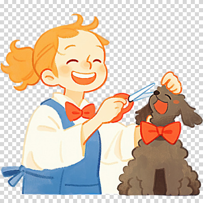 동물 편집이미지 헤어스타일 행복 감정 리본 반려견 어린이 털 사랑 미소 소녀 반려동물 뷰티 기쁨 시골 강아지 즐거움 손질 PNG 유기견 여자 표정 사람 개 파일형식 유기동물