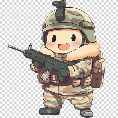 직업 계절 무기 컨셉 유니폼 표정 총 국군 파일형식 군인 캐릭터 전쟁 소총 군복 만화 귀여움 겨울 이동 준비 웃음 옷 모션 군대 장비 편집이미지 PNG