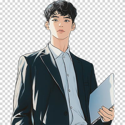 감정 컨셉 회사 비즈니스 사람 성인 전자제품 파일형식 남자 노트북 청년 사무실 기술 모던 자신감 스타일 직장 회의 옷 디자인 스마트 프레젠테이션 계획 작업 창의성 편집이미지 PNG