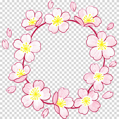 식물 편집이미지 디자인 꽃잎 꽃 예술 분홍색 컬러 자연 수채화 그래픽 장식 봄 벚꽃 원형 순수 그림 PNG 창의성 도형 계절 컨셉 생태계 파일형식