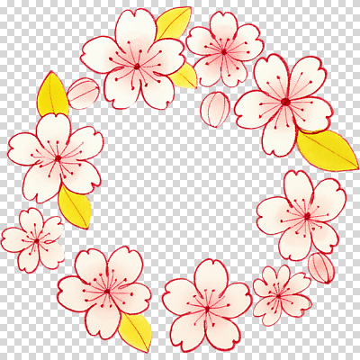 식물 편집이미지 디자인 계절 꽃잎 꽃 예술 분홍색 컬러 잎 패턴 자연 그래픽 장식 노란색 봄 벚꽃 원형 화사함 PNG 도형 컨셉 무늬 생태계 파일형식