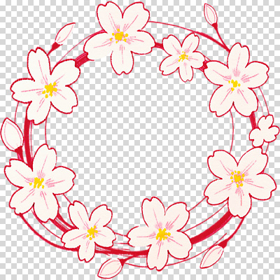 편집이미지 디자인 계절 꽃 예술 분홍색 자연 프레임 취미 장식 장미 봄 벚꽃 신선 원형 테두리 꽃봉오리 화사함 PNG 도형 식물 컬러 컨셉 생태계 파일형식