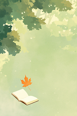JPG 나무 단풍 낙엽 일러스트 휴식 수채화 사람없음 책 연두색 빛 독서 고요 펼침 교양 가을 분위기 편안함 국내일러스트 AI일러스트 AI콘텐츠 식물 계절 컨셉 잎 모션 초록색 감각 파일형식