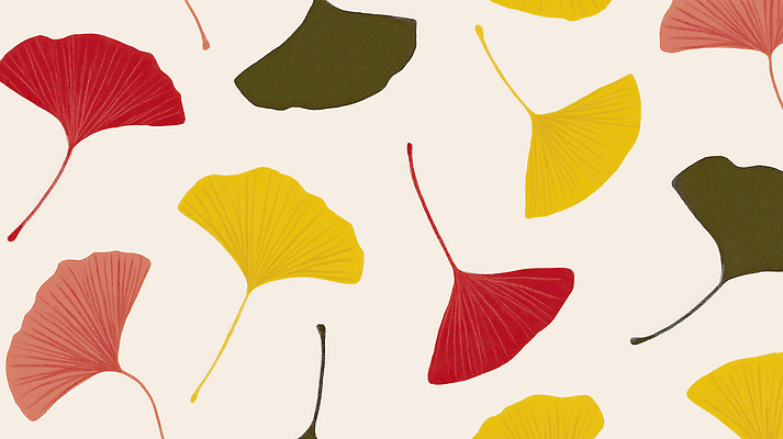 JPG 디자인 백그라운드 낙엽 패턴 일러스트 자연 사람없음 인테리어 가을 오브젝트 모던 은행잎 심플 알록달록 국내일러스트 AI일러스트 AI콘텐츠 계절 잎 무늬 컬러풀 생태계 파일형식