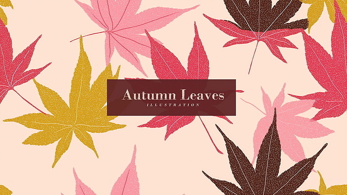 PSD 디자인 예술 분홍색 백그라운드 단풍 패턴 일러스트 자연 나뭇잎 풍경 사람없음 가을 천연 국내일러스트 계절 컬러 잎 무늬 생태계 파일형식