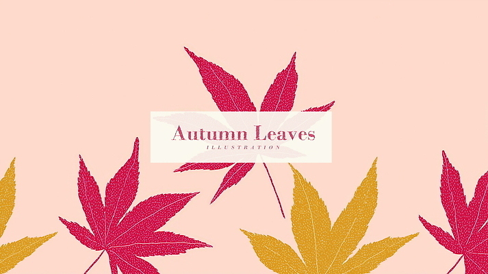 PSD 디자인 예술 분홍색 백그라운드 단풍 패턴 일러스트 자연 나뭇잎 풍경 사람없음 귀여움 가을 국내일러스트 계절 컬러 컨셉 잎 무늬 생태계 파일형식