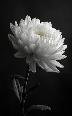 JPG 편집이미지 국화 흑백 사람없음 검은색 애도 관람 장례 추모 편집실사 AI포토 AI콘텐츠 꽃 컬러 촬영기법 CG 파일형식