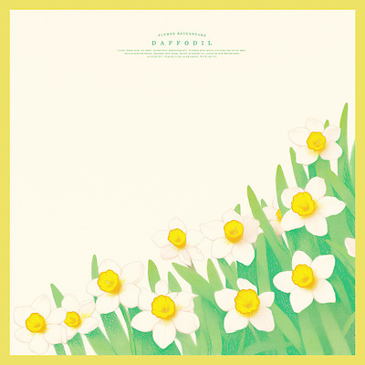 PSD 일러스트 자연 색연필 풍경 사람없음 노란색 화사함 수선화 국내일러스트 꽃 컬러 컨셉 학용품 생태계 파일형식