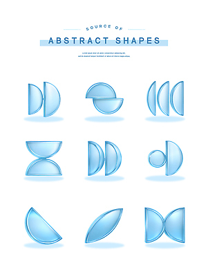 모양 PSD 편집이미지 디자인 하늘색 유리 추상 사람없음 그래픽 세트 3D 원형 투명 오브젝트 아치 기하학 편집3D 도형 무늬 재질 파란색 디지털합성 파일형식