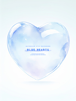 PSD 디자인 예술 백그라운드 일러스트 수채화 사랑 사람없음 파란색 거품 하트 투명 부드러움 감성 버블 국내일러스트 모양 감정 컬러 컨셉 감각 파일형식