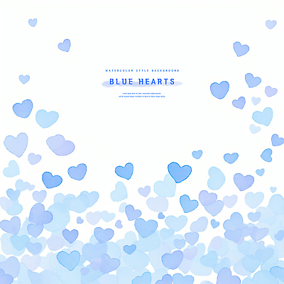PSD 디자인 예술 백그라운드 일러스트 추상 수채화 따뜻함 사랑 사람없음 파란색 하트 부드러움 감성 국내일러스트 모양 감정 컬러 컨셉 무늬 감각 파일형식