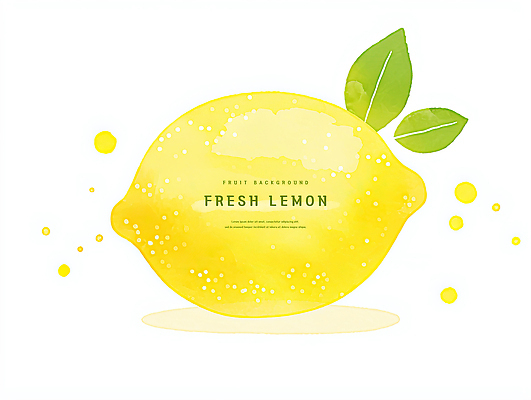 PSD 백그라운드 잎 일러스트 수채화 사람없음 노란색 신선 레몬 상큼 국내일러스트 식물 컬러 과일 파일형식
