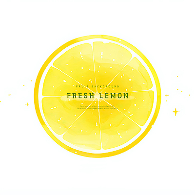 PSD 백그라운드 일러스트 단면 수채화 사람없음 반짝임 노란색 신선 레몬 상큼 국내일러스트 컬러 과일 모션 파일형식