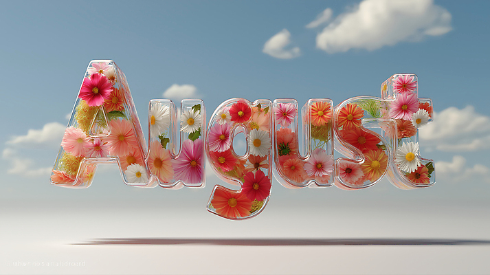 JPG 구름 편집이미지 알파벳 꽃 하늘 풍경 타이포그라피 사람없음 여름 3D 투명 8월 이미지편집 편집3D AI컴퓨터그래픽 AI콘텐츠 자연요소 식물 문자 영어 계절 날짜 디지털합성 파일형식