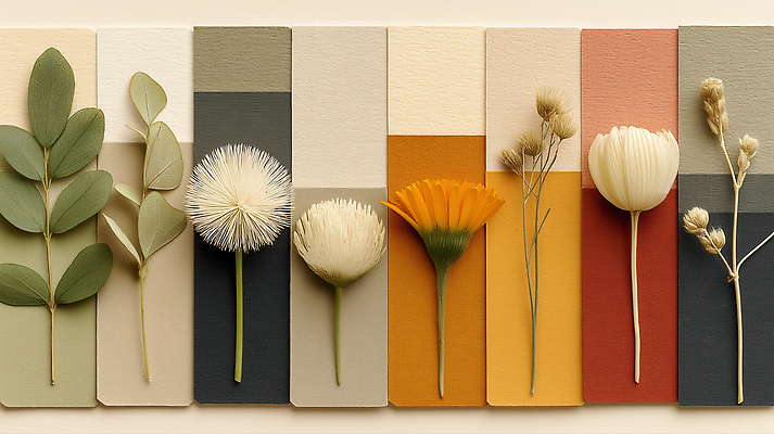 JPG 편집이미지 꽃 종이 잎 사람없음 컬러풀 일렬 편집실사 AI포토 AI콘텐츠 식물 컬러 CG 파일형식