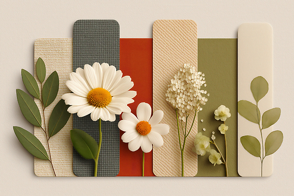 JPG 편집이미지 꽃 종이 잎 사람없음 컬러풀 일렬 편집실사 AI포토 AI콘텐츠 식물 컬러 CG 파일형식