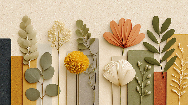 JPG 편집이미지 꽃 종이 잎 사람없음 컬러풀 편집실사 AI포토 AI콘텐츠 식물 컬러 CG 파일형식