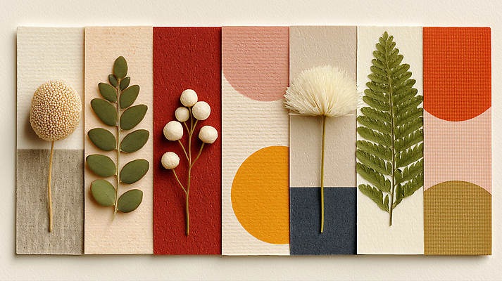 JPG 편집이미지 꽃 종이 잎 사람없음 컬러풀 일렬 편집실사 AI포토 AI콘텐츠 식물 컬러 CG 파일형식