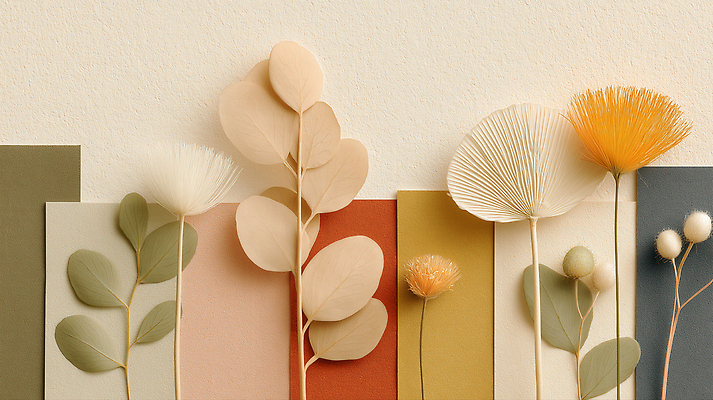 JPG 편집이미지 꽃 종이 잎 사람없음 컬러풀 일렬 편집실사 AI포토 AI콘텐츠 식물 컬러 CG 파일형식