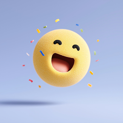 JPG 편집이미지 얼굴 미소 사람없음 3D 꽃가루 이모지 편집3D AI컴퓨터그래픽 AI콘텐츠 표정 신체부위 가루 디지털합성 파일형식