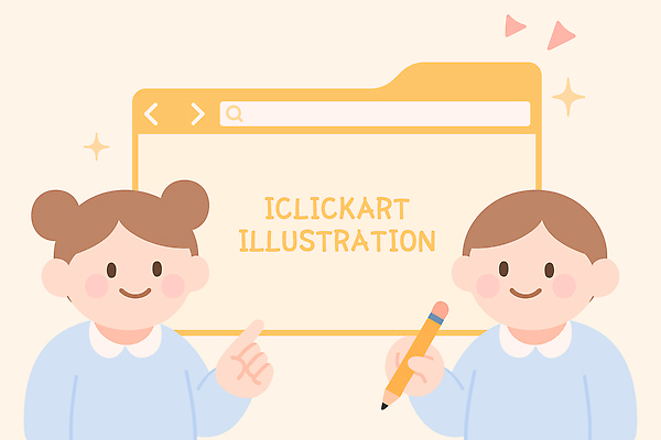 여자 남자 일러스트 미소 들기 상반신 두명 반짝임 연필 가리킴 즐거움 파일 온라인 살구색 국내일러스트 AI파일 감정 컬러 모션 학용품 표정 사람 손짓 필기구 파일형식 벡터